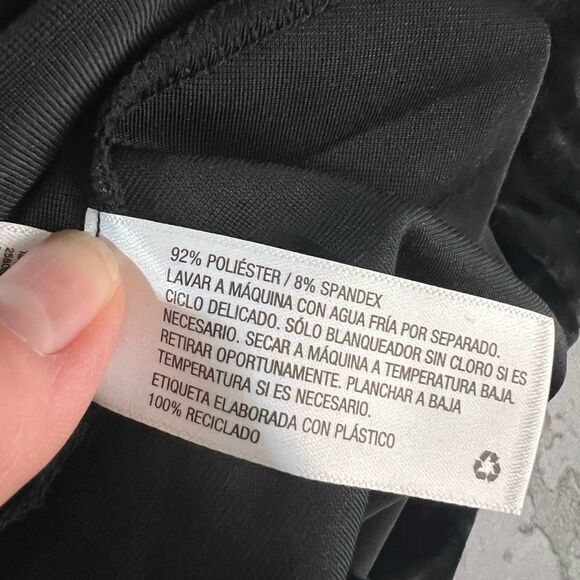 Future Collective Women Dress Ruched Long Sleeve Open Back Black Size 1X NEW - Picture 12 of 13